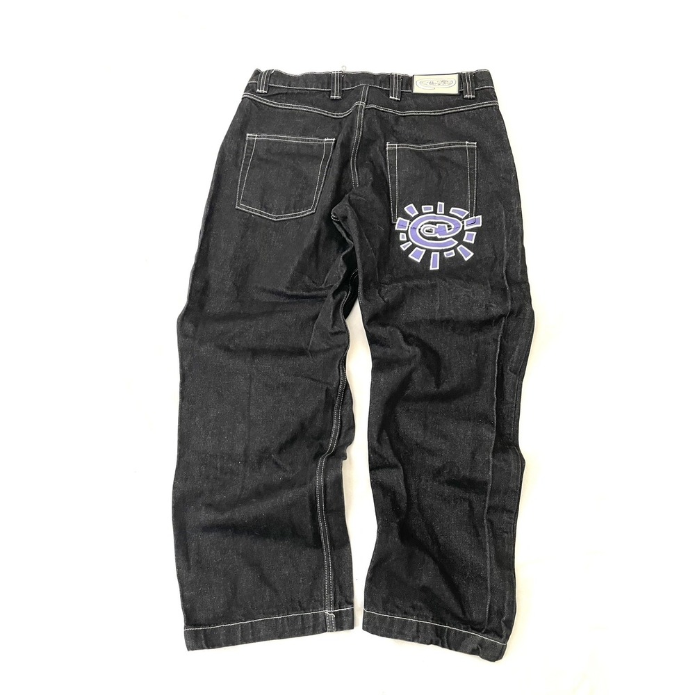 Always Do What You Should Do Jeans Mens XL 34x29 Black Skate Hip Hop Wide Leg